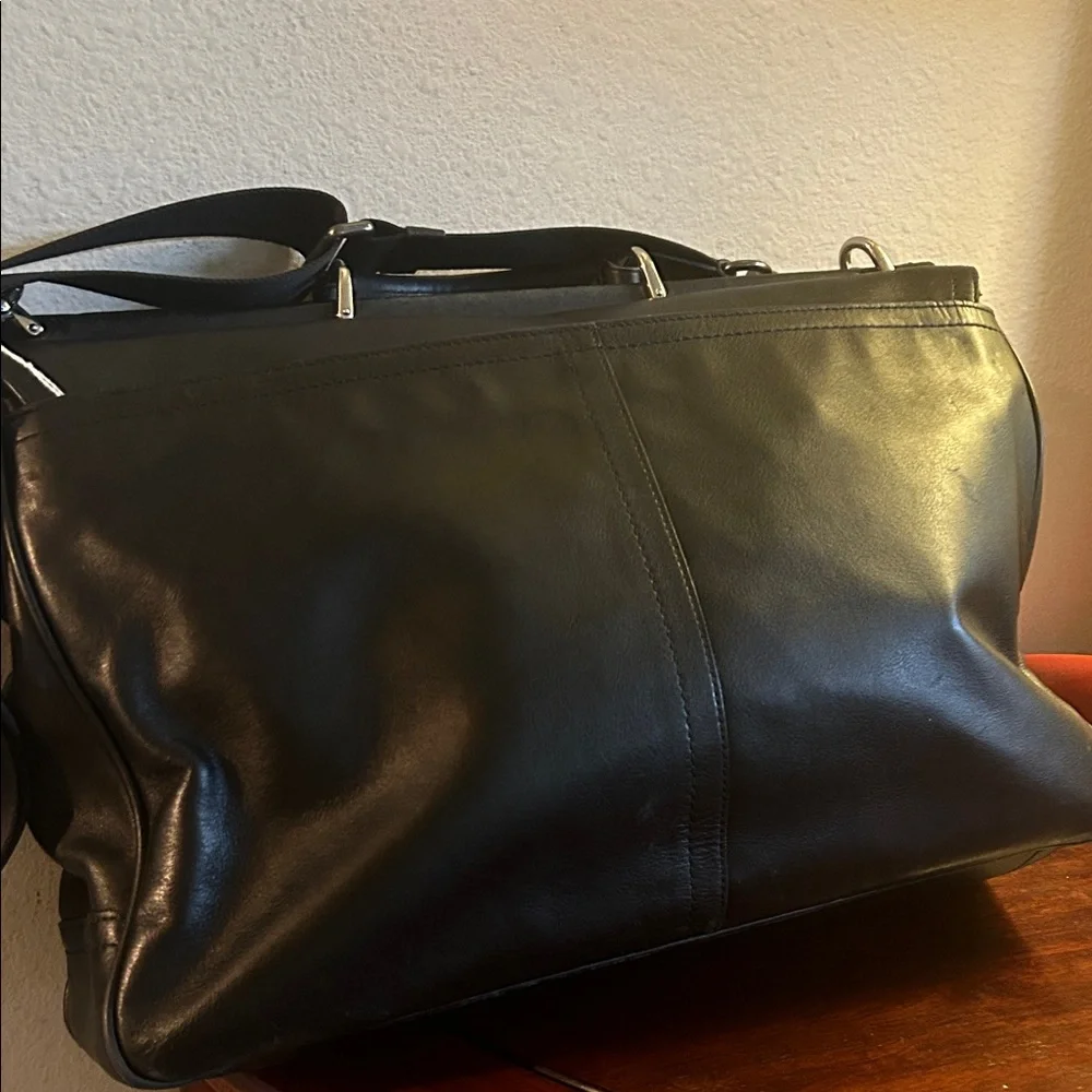 Coach Black Leather Briefcase